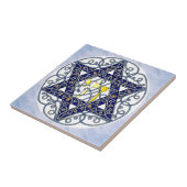 Keltischer Kunst-Davidsstern Fliese (Seite)