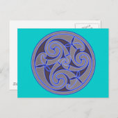 Keltischer Kunst-Spiralen-Entwurf Postkarte (Vorne/Hinten)