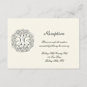 Keltischer Lebensbaum-Hochzeitsempfang Begleitkarte