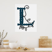 Keltischer Letter L-Druck Poster (Küche)