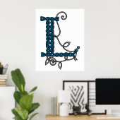 Keltischer Letter L-Druck Poster (Heimbüro)