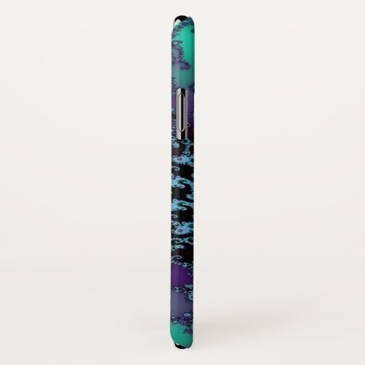 Keltischer Mandala auf buntem Fraktal-Kasten für Case-Mate iPhone Hülle (Hinten/Rechts)