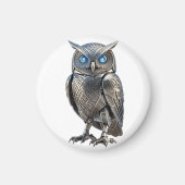 Keltischer mechanischer silberner Steampunk-Vogel Magnet (Vorne)