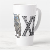 Keltischer mechanischer silberner Steampunk-Vogel Milchtasse (Rechte Ecke)