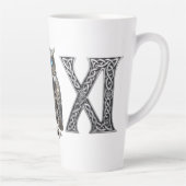 Keltischer mechanischer silberner Steampunk-Vogel Milchtasse (Rechts)