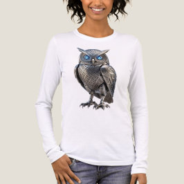 Keltischer mechanischer silberner Steampunk-Vogel Tri-Blend Shirt