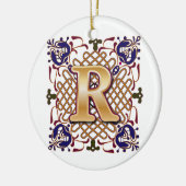 Keltischer Monogramm-Buchstabe R Keramikornament (Links)