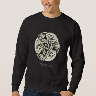 Keltischer Ornament Drei Hunde Zoomorphes Triskeli Sweatshirt