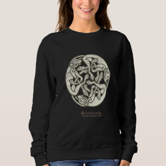 Keltischer Ornament Drei Hunde Zoomorphes Triskeli Sweatshirt