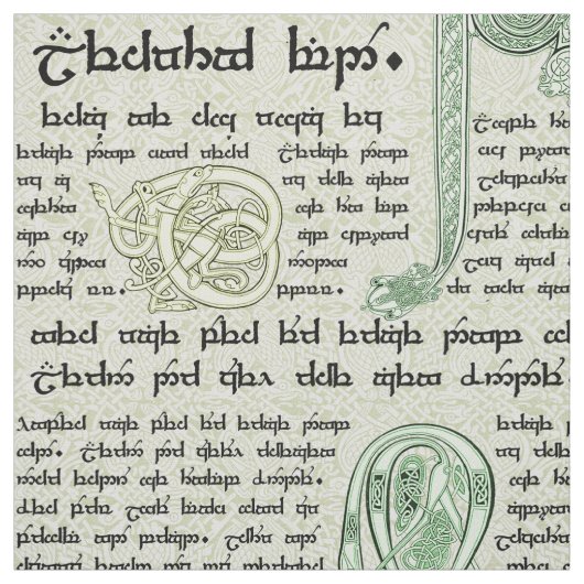 Keltischer Probenehmer im Grün Stoff (Muster)