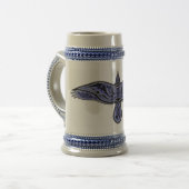 Keltischer Rabe Bierglas (Vorderseite Links)