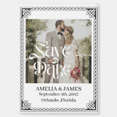 Keltischer Rahmen Hochzeit Save the Date Magnet (Vorderseite)