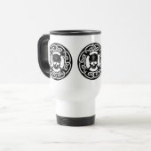 Keltischer Schädel u. gekreuzte Knochen - Reisebecher (Vorderseite Links)