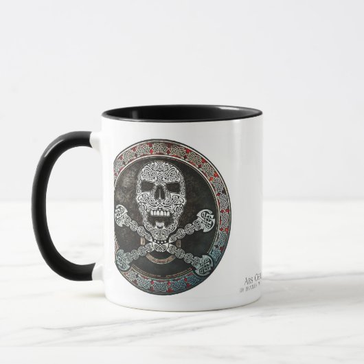 Keltischer Schädel u. Knochen-Tasse Tasse (Links)