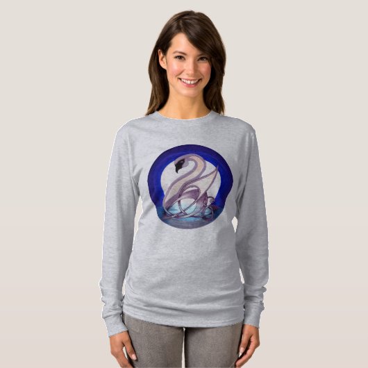 Keltischer Schwan T-Shirt (Vorne ganz)