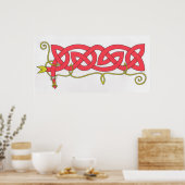 keltischer Serpent-Druck Poster (Küche)