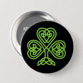 Keltischer Shamrock Button (Vorne & Hinten)