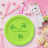 Keltischer Shamrock Frohen St. Patrick's Day Pappteller (Party)