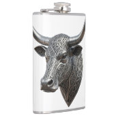 Keltischer Silber Stierkopf Wikinger Keltisch Flachmann (Rechts)