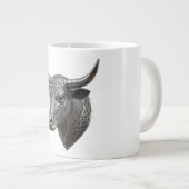 Keltischer Silber Stierkopf Wikinger Keltisch Jumbo-Tasse (Vorderseite Rechts)