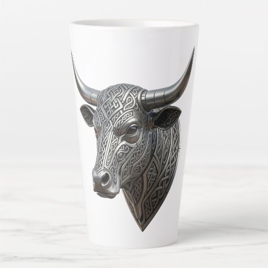 Keltischer Silber Stierkopf Wikinger Keltisch Milchtasse (Vorderseite)