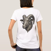 Keltischer Silber Widderkopf mit Knotenmustern T-Shirt (Rückseite)