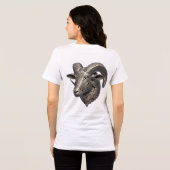 Keltischer Silber Widderkopf mit Knotenmustern Tri-Blend Shirt (Rückseite voll)