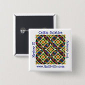 Keltischer Sonnenwende-Knopf Button (Vorne & Hinten)