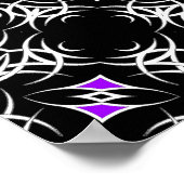 Keltischer Stammes- Mandala (lila) Poster (Ecke)