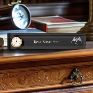 Keltischer Stammesdrache Knotenwerk Schwarz Weiß F Namensplakette