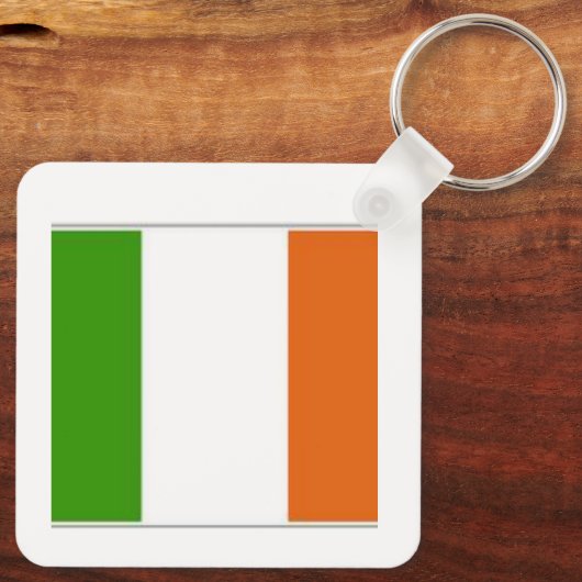 Keltischer Stein-Kreuz in Irland, irische Flagge Schlüsselanhänger (Rückseite)