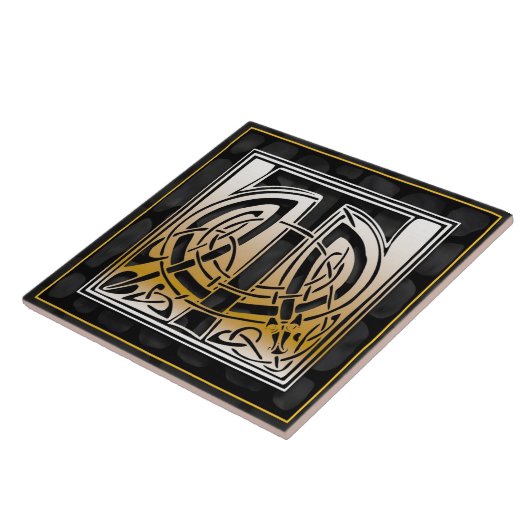 Keltischer Stein T Monogramm Extravagante Tile Fliese (Seite)