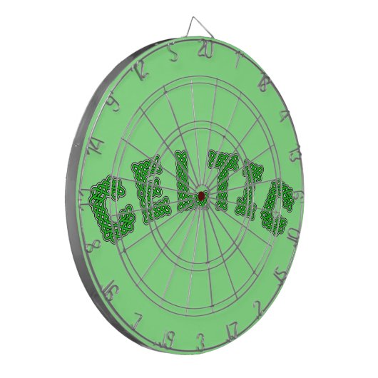 keltischer Text Dartscheibe (Vorderseite Links)