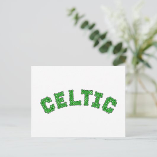 keltischer Text Postkarte (Stehend Vorderseite)