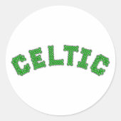 keltischer Text Runder Aufkleber (Vorderseite)