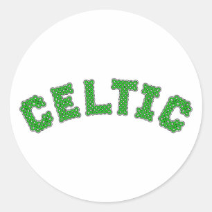 keltischer Text Runder Aufkleber