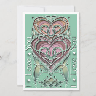 Keltischer Valentinsherz Feiertagskarte
