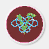 Keltischer Veganer Polyamorus Magnet (Vorne)