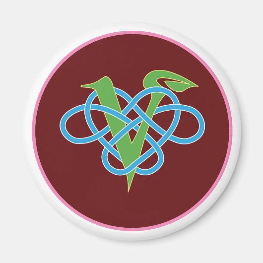 Keltischer Veganer Polyamorus Magnet (Vorne)