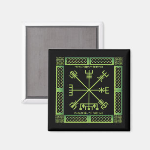 Keltischer Vegvisir-Magnet (Quadrat) Magnet