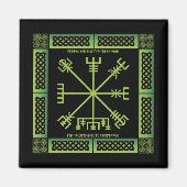 Keltischer Vegvisir-Magnet (Quadrat) Magnet (Vorne)