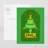 Keltischer Weihnachtsbaum Feiertagspostkarte (Vorne/Hinten)
