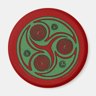 Keltischer WeihnachtsSpiralen-Magnet Magnet