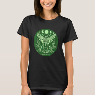 Keltischer Wicca Ostara Okkult Mond Motte T-Shirt