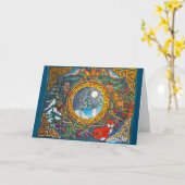 Keltischer Winter Karte (Gelbe Blume)