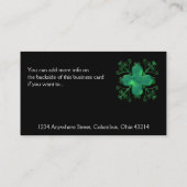 Keltischer Wirbels-grüne Visitenkarte (Rückseite)