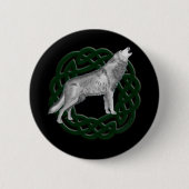 Keltischer Wolf Button (Vorderseite)
