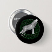 Keltischer Wolf Button (Vorne & Hinten)