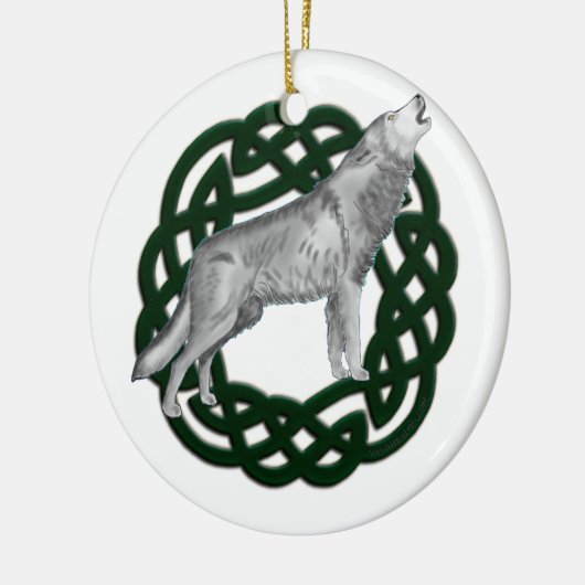 Keltischer Wolf Keramikornament (Links)