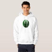 Keltischer Wolf/Mond, grün Hoodie (Vorne ganz)